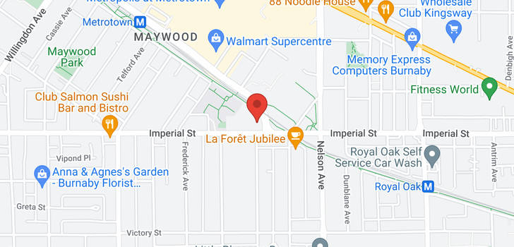 map of 305 4695 IMPERIAL STREET